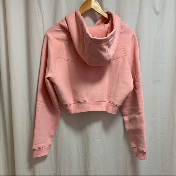 Alphalete Pink Cropped Hoodie Medium - Picture 2 of 7